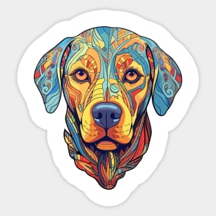 Labrador head ayahuasca art Sticker